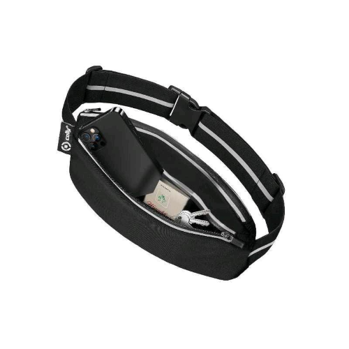 CELLY SPORT MARSUPIO CON BORDIU RIFLETTENTI PER SMARTPHONE FINO A 6.9" NERO